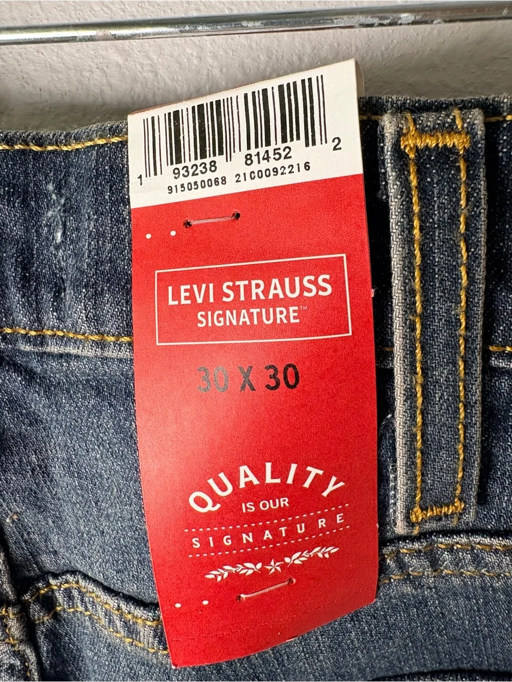Levi Strauss Signature Bootcut Dark Indigo Straight-Leg Jeans Mens Size 30X30